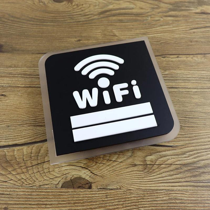 Lisslune | 3D Acrylic WiFi Access Reminder Board for Restaurants and Public Spaces
