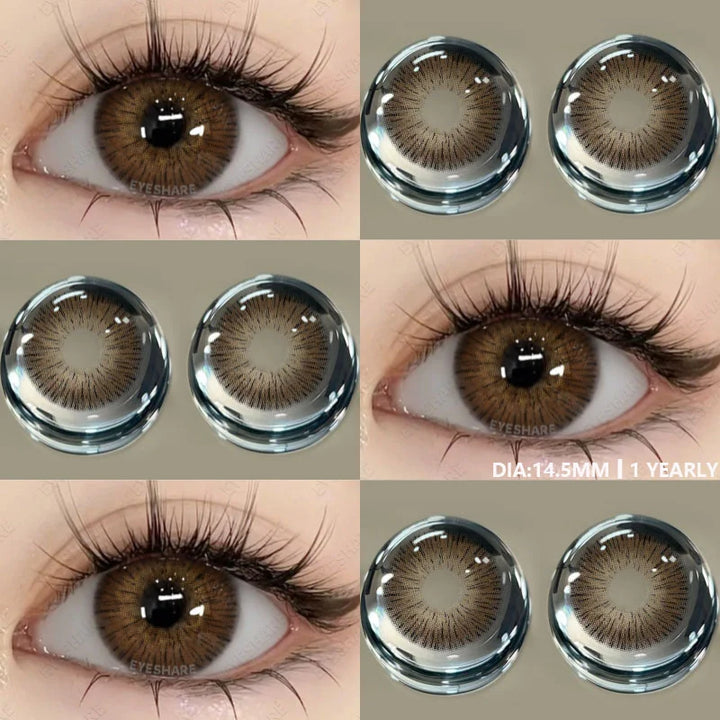 Rynx | 1 Pair Brown Natural Eye Lenses Color Contact Lenses for Eyes Green Lenses Blue Eye Contacts Annual Cosmetic Gray Pupils
