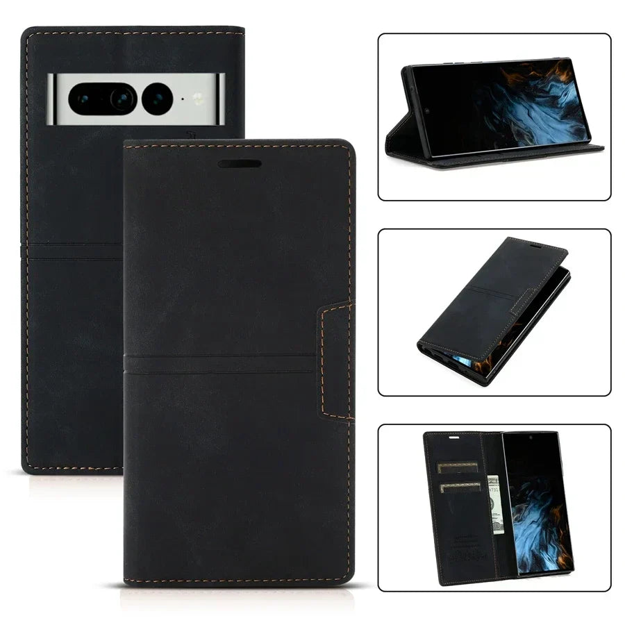 Lisslune | Leather Wallet Case Flip Case - Google Pixel