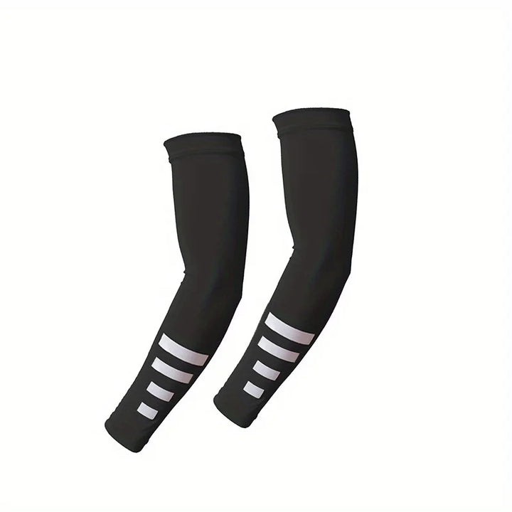 Rynx | 1Pair Summer Winter Outdoor Sun Protection Arm Sleeves Quick Drying Breathable Night Running Cycling Reflective Ice Silk Sleeves
