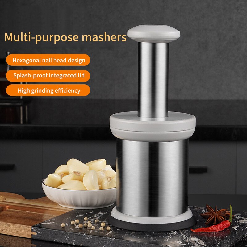 Lisslune | Easy Food Stainless Steel Garlic Grinder