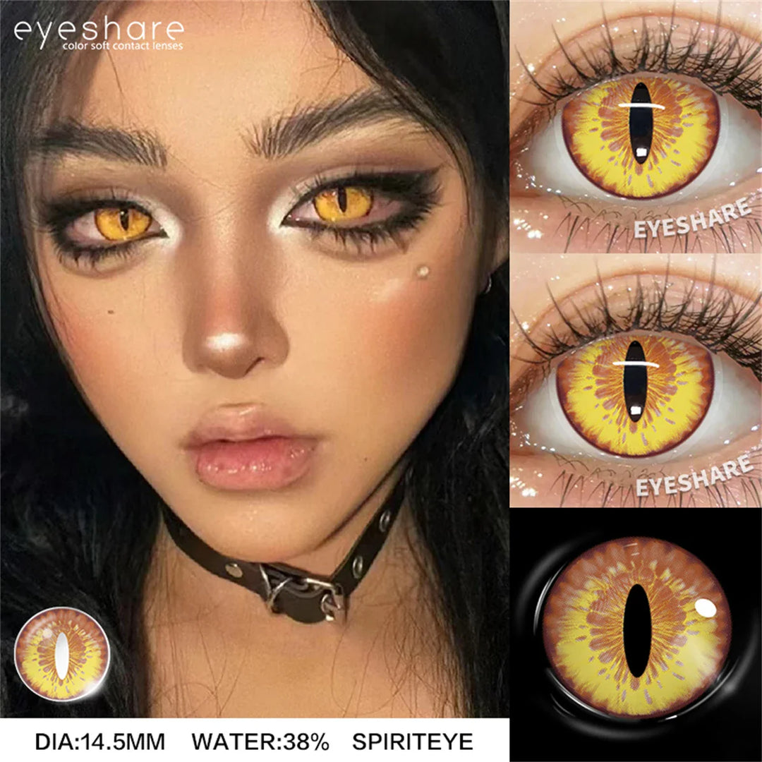 Rynx | Cosplay Colored Contact Lenses for Halloween Vampire Red Contact Lens Anime Colored Eye Lenses Annual Blue Contact Lenses