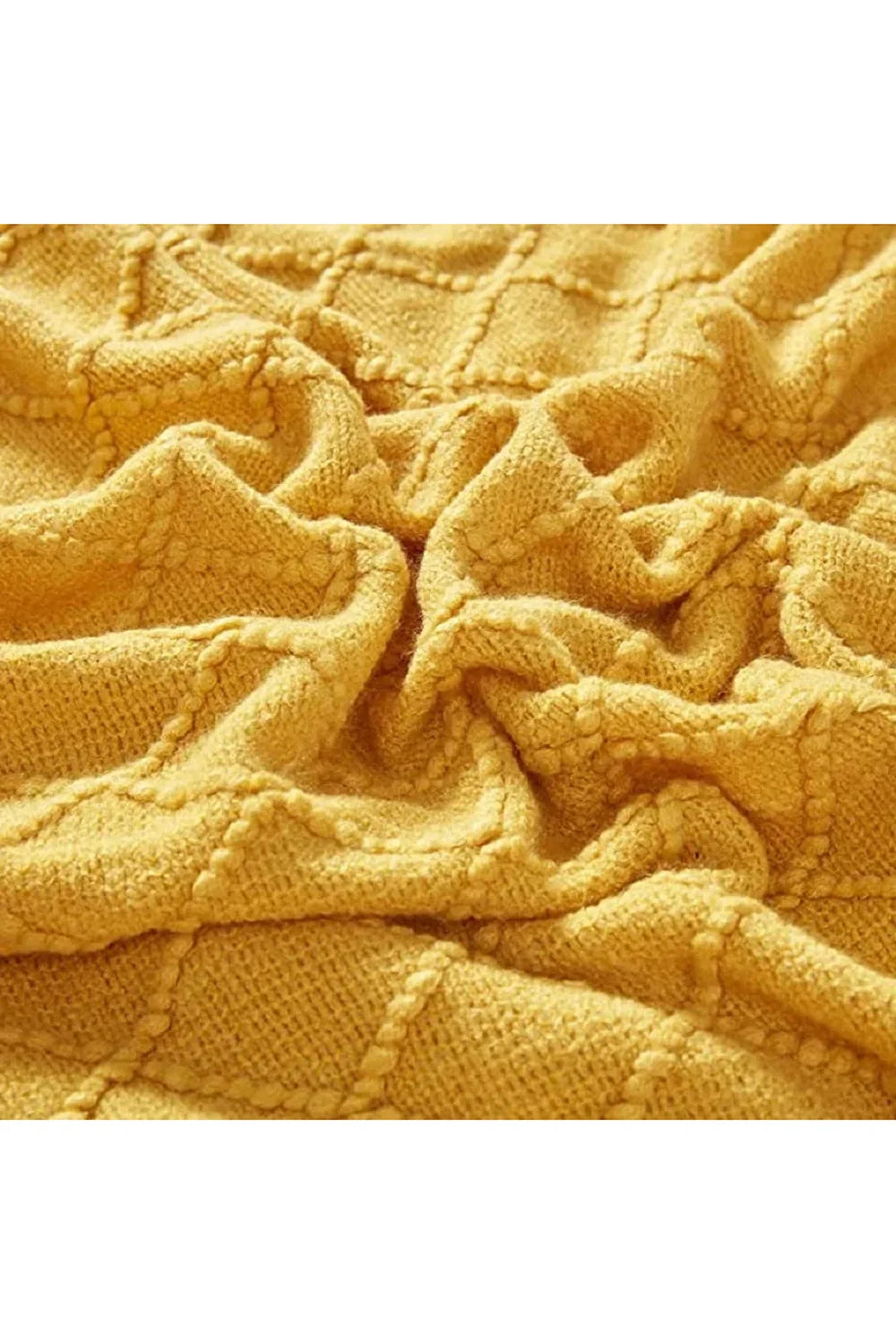 Lisslune | Diamond Knit Throw Blanket