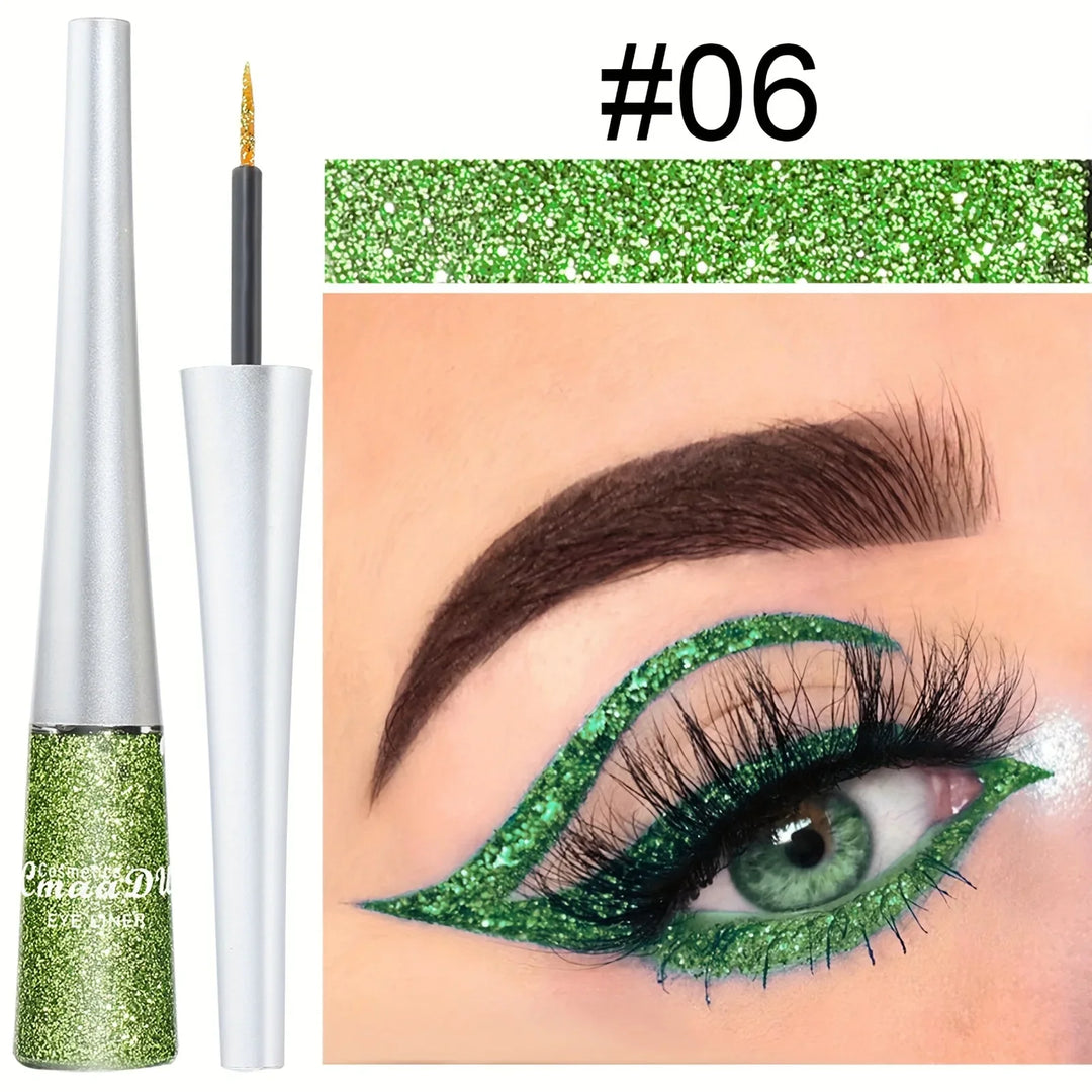 Rynx | Long-lasting liquid eyeliner pencil - shimmer in silver, green & blue | waterproof, smudge-proof makeup