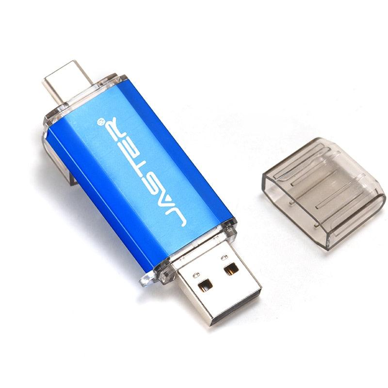 Lisslune | Premium 2-in-1 Type-C USB Flash Drive - Golden Metal Design with High-Speed Data Transfer and Enhanced Security