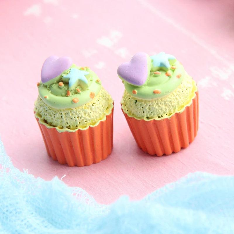 Lisslune | Kawaii 5-piece Miniature Strawberry Heart & Star Resin Cupcake Making Set