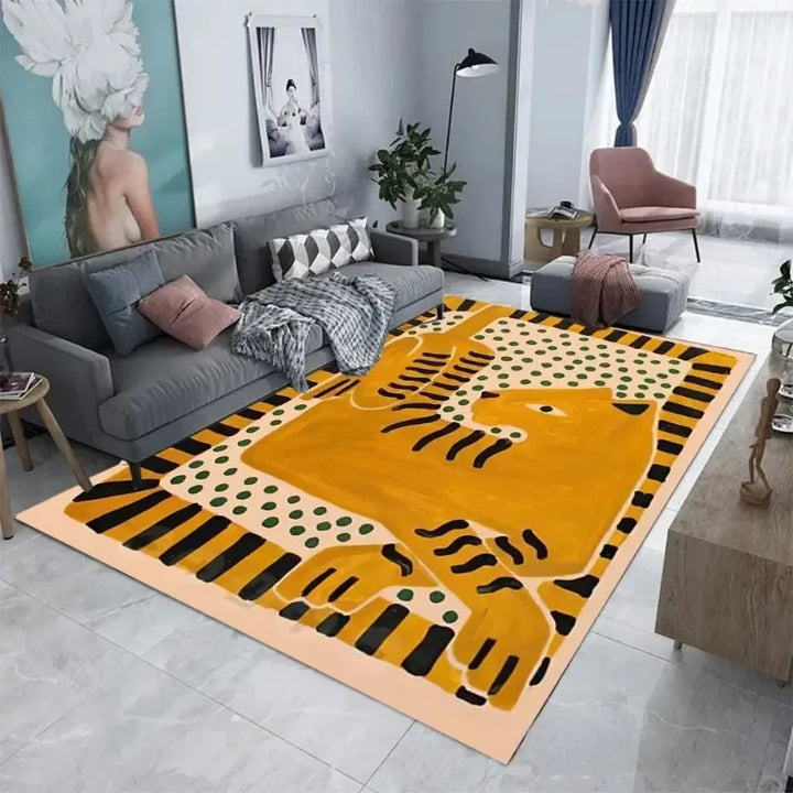 Rynx | Creative Animal Living Room Large Rugs Lightweight Luxury Fashion Bedroom Decorative Rug Comfortable Easy Care Home Rug Carpet