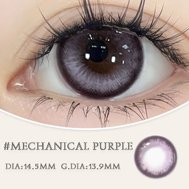 Lisslune | 1Pair Neue Myopie-Linsen Farbige Kontaktlinsen mit 0-800 Dioptrien Natürliche Linsen Pinke Augenlinsen Farb Kosmetisch Koreanisch