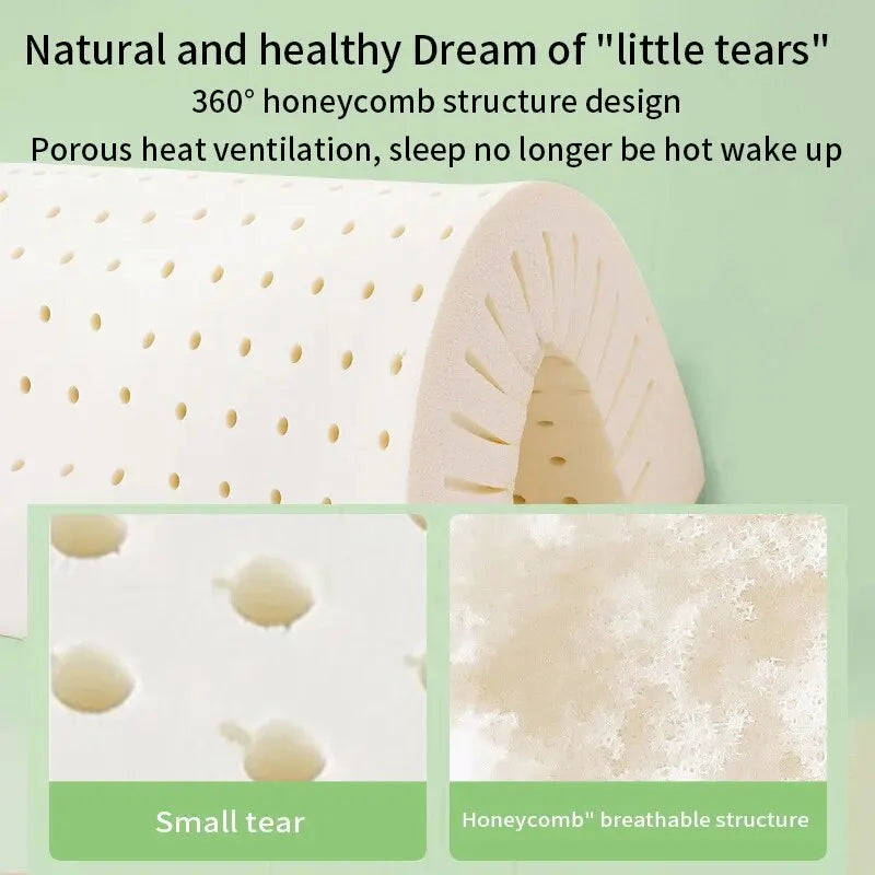 Lisslune | Hypoallergenic Natural Latex Breathable Ergonomic Pillow