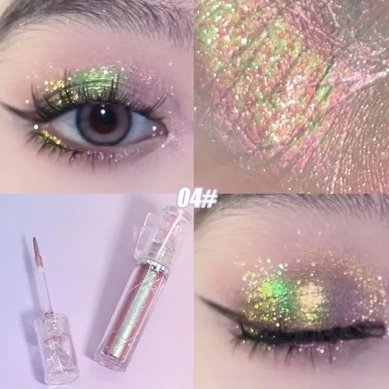 Rynx | Pearl Chameleon Liquid Eyeshadow Diamond Shimmer Fine Sparkling Glitter Eyeshadow Lying Silk Caterpillar Highlighter Quick-Drying
