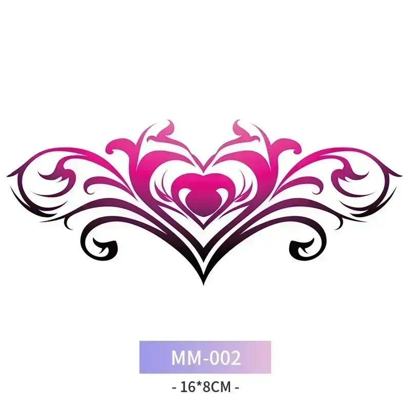 Rynx | 6-Piece Waterproof Tattoo Sticker Set Long-lasting Artificial Tattoo Girls 3D Artificial Sex Womb Tattoo for Women Temporary Abdomen섹스타투스티커 Product