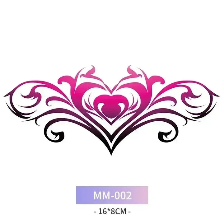 Rynx | 6-Piece Waterproof Tattoo Sticker Set Long-lasting Artificial Tattoo Girls 3D Artificial Sex Womb Tattoo for Women Temporary Abdomen섹스타투스티커 Product