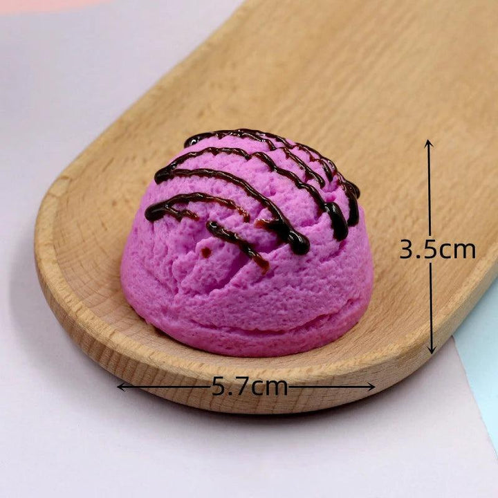Lisslune | Life-like resin ice cream cone model - Realistic artificial dessert decoration for photography and home decor