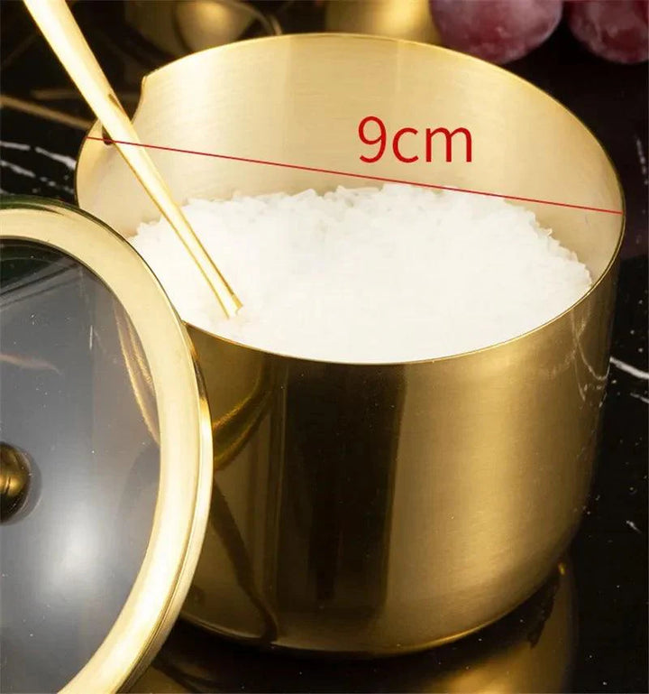 Lisslune | Elegant stainless steel spice set with wasabi bowl - Ideal for hotpot, dips and more