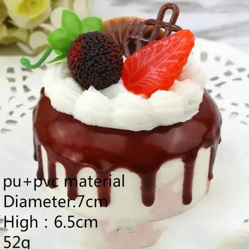 Lisslune | Realistic Faux Fruit Cake Display Model for Home Decor and Photography - 1 Piece Artificial Dessert Prop