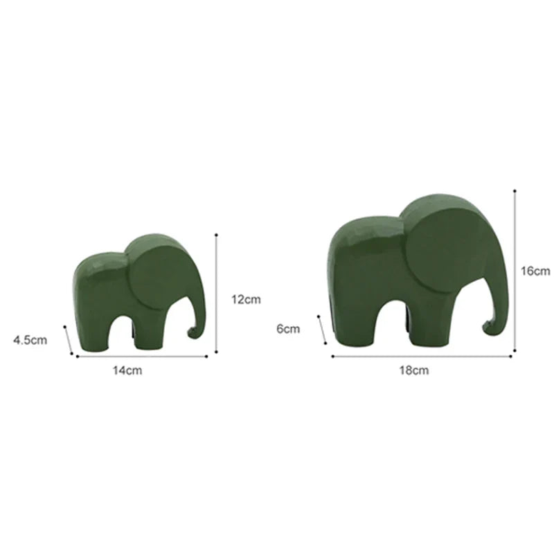 Rynx | Nordic Wood Elephant Ornament Morandi Home Decoration Accessories Office Desk Miniature Crafts Kids Room Decor