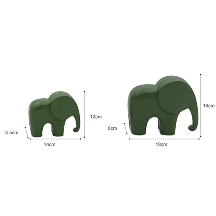 Rynx | Nordic Wood Elephant Ornament Morandi Home Decoration Accessories Office Desk Miniature Crafts Kids Room Decor