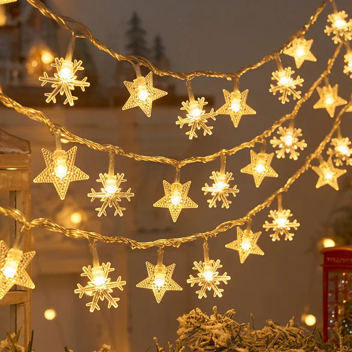 Rynx Christmas Tree LED Fairy Light String 1.5M 10LED Xmas Hanging Light Fairy Light Garland Home Decor Ornament New Year Gifts