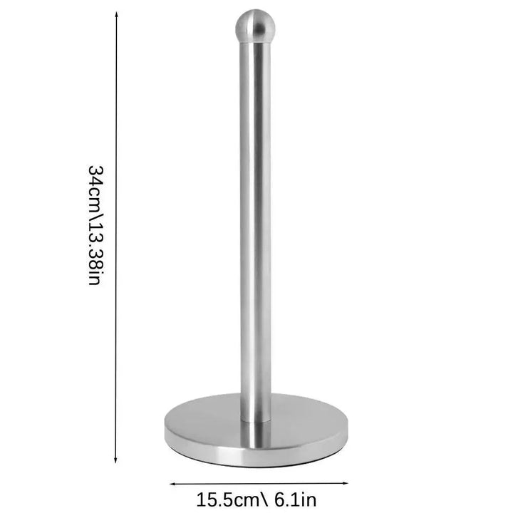 Lisslune | Elegant kitchen roll holder made of stainless steel with dual mounting options