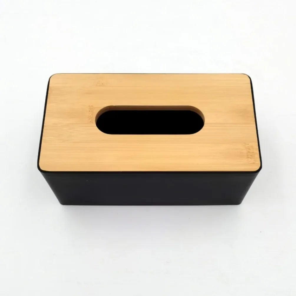 Rynx | Wood Element Box Thickened Box Office Household Paper Storage Box Elegant Car Tissue Holder Towel Dispenser Desk Decoration