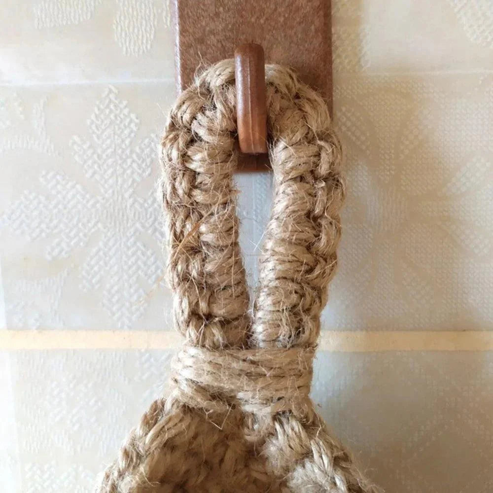 Lisslune | Sustainable Bohemian Jute Rope Hanging Basket for Elegant Fruit Presentation