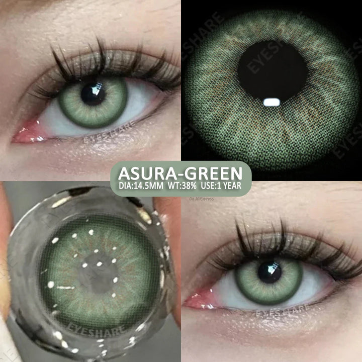 Rynx | Colorful contact lenses for the eyes 2 pcs./pair Green eye lenses Blue contact lens Annual Brown pupils cosmetic lens