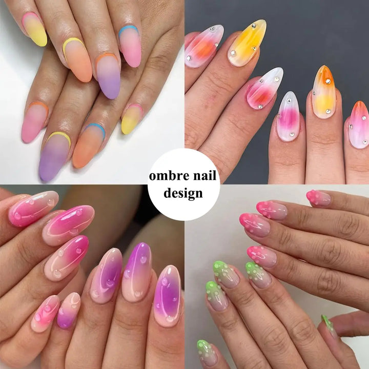 Rynx | 50 pieces square nail art sponges + grab pen set gradient nail brush gel polish design nail sponge grab pen manicure accessories
