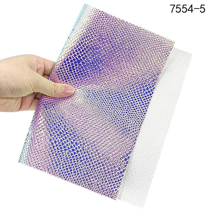 Lisslune | Iridescent Python Scale Holographic PU Fabric - Unleash Your Creative Potential