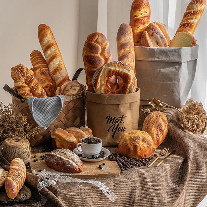 Lisslune | Elegant Artificial French Baguette Home Decoration for Kitchen and Display