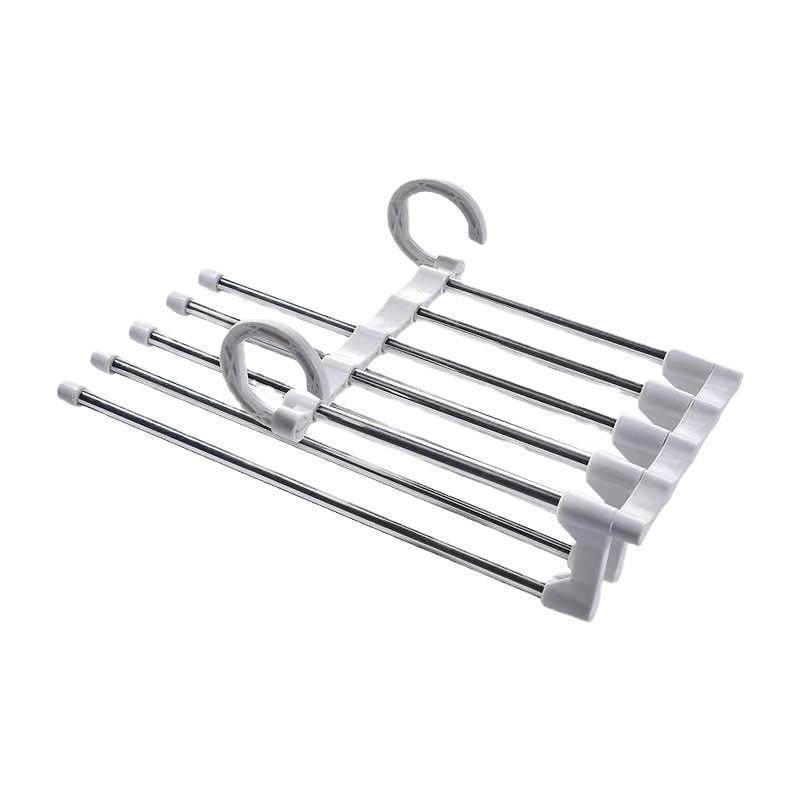Lisslune | Versatile 5-in-1 telescopic organizer made of stainless steel for pants in the wardrobe