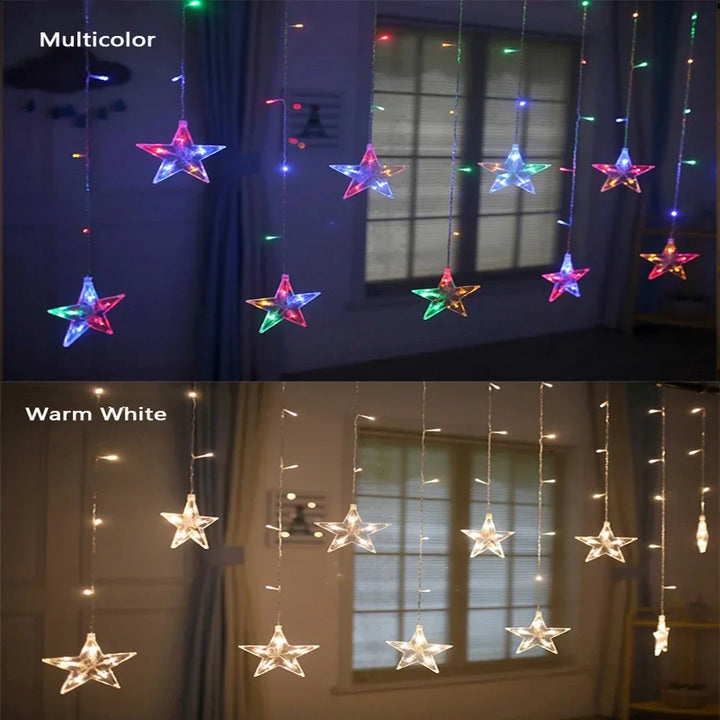 Rynx | Christmas lights 2024 light chain fairy garland curtain decoration for the holidays 2025 New Year decoration 220V/110V/battery