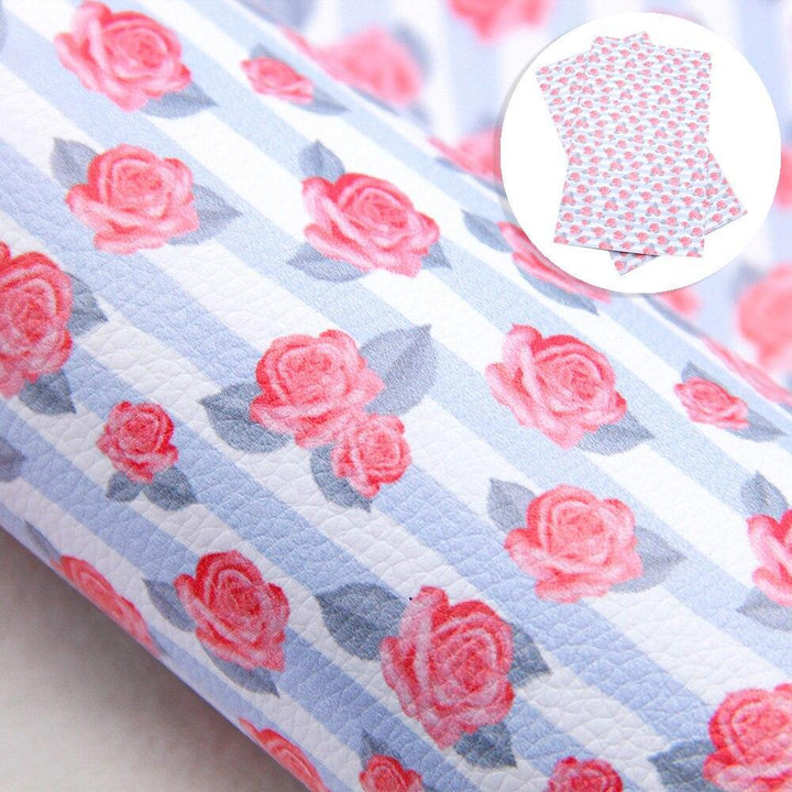 Lisslune | Floral Lychee Blossom Synthetic Leather Crafts Sheet - 20x33cm