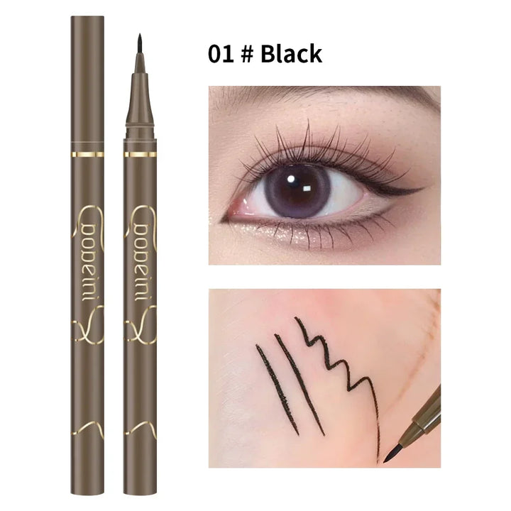 Rynx | Waterproof quick-drying liquid eyeliner pencil long-lasting silk moth eyeliner pencil ultra-fine matte black brown beauty eyes makeup