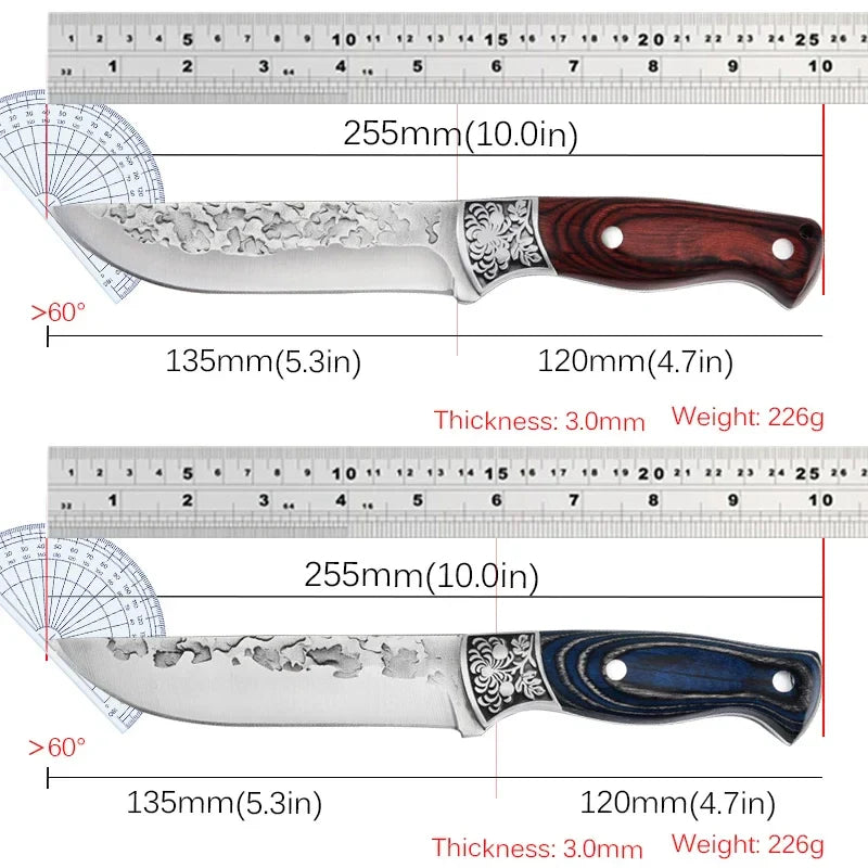 Lisslune | Forged Stainless Steel Cleaver Knife - Versatile Kitchen Chef, Meat, Fruit, BBQ, and Boning Knife with Cover