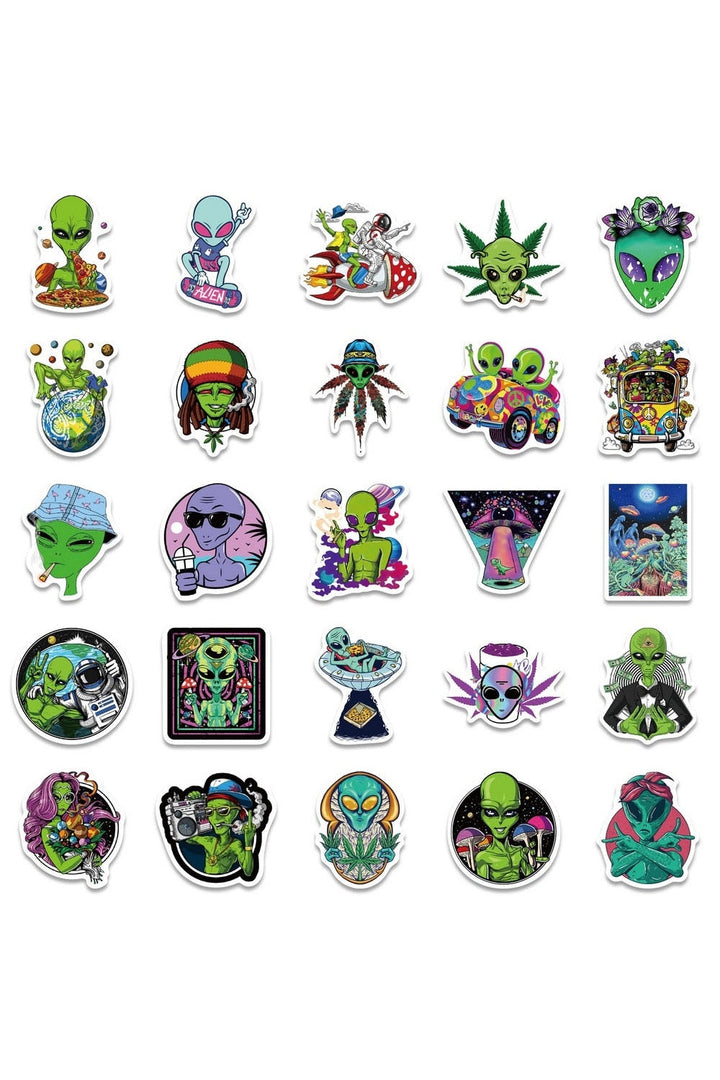 Lisslune | Alien Psychedelic Scrapbooking Stickers