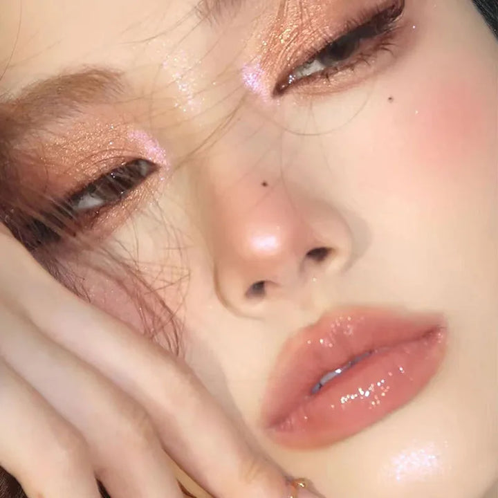 Rynx | 6 Colors Glitter Liquid Eyeshadow Waterproof Pearl Shimmer Eyeshadow Highlighter Sequins Lying Silk Makeup Beauty Tool