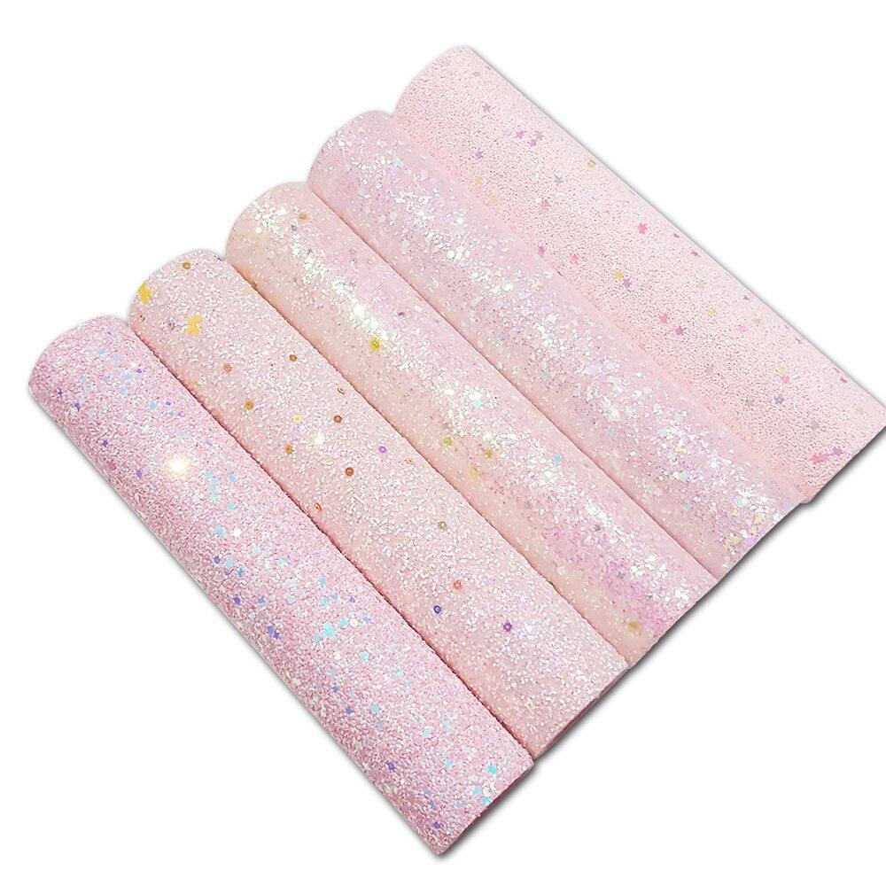 Lisslune | Glossy Pink Faux Leather Creation Roll for Creative DIY Projects