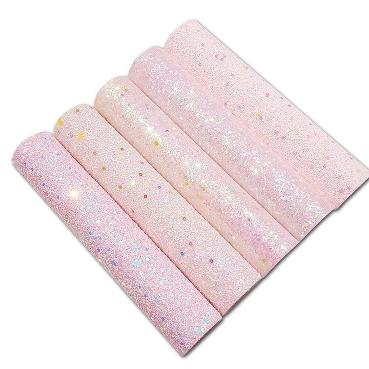 Lisslune | Glossy Pink Faux Leather Creation Roll for Creative DIY Projects