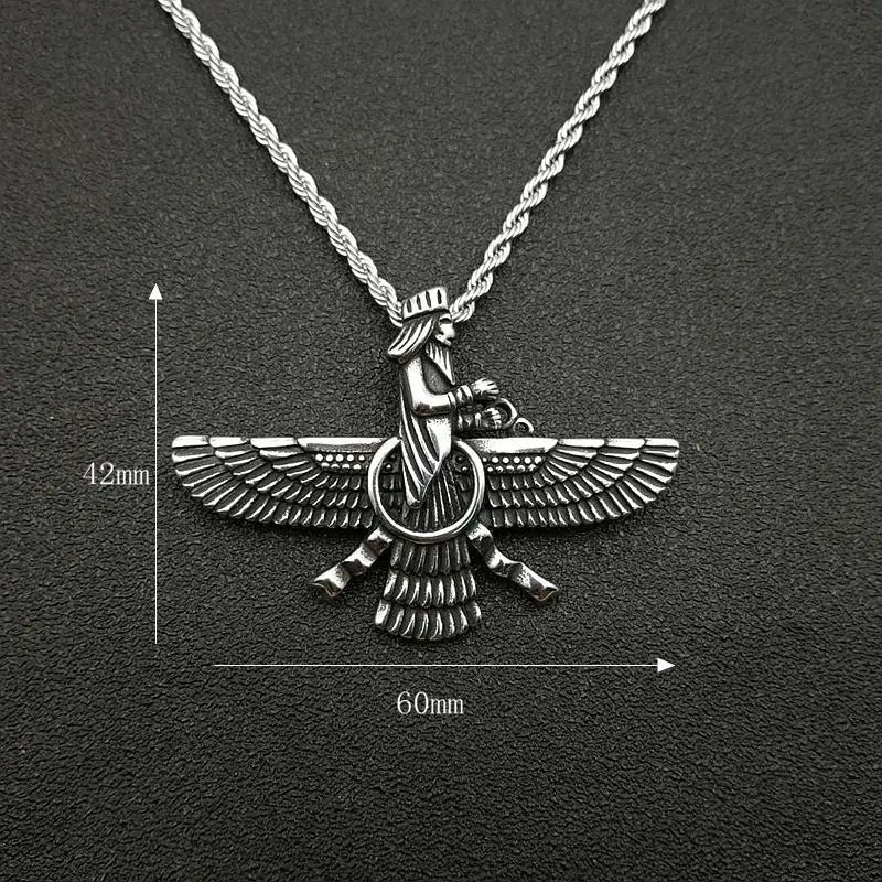 Lisslune | Zoroastrian Faravahar / Ahura Mazda Pendant Necklaces