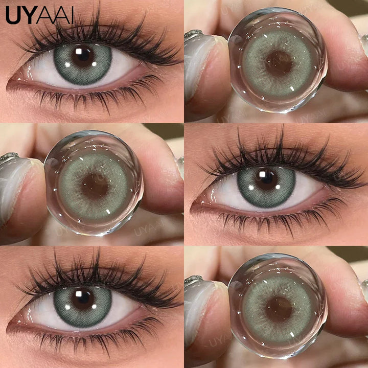 Rynx | 1 Pair Colored Pupils for Eyes Green Eye Color Lenses Brown Natural Looking Eye Lenses High-Quality Gray Lenses Soft Pupils