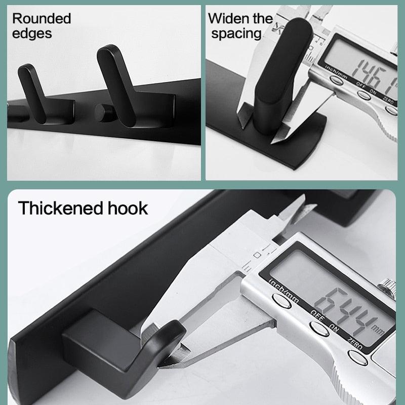 Lisslune | Space-saving Aluminum Hook Organizer: Efficient and stylish storage for any room