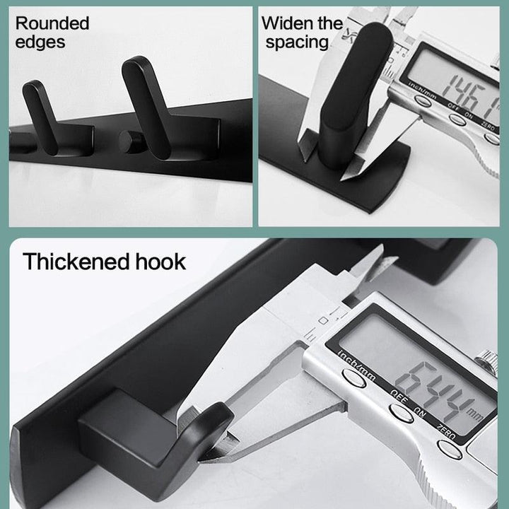 Lisslune | Space-saving Aluminum Hook Organizer: Efficient and stylish storage for any room