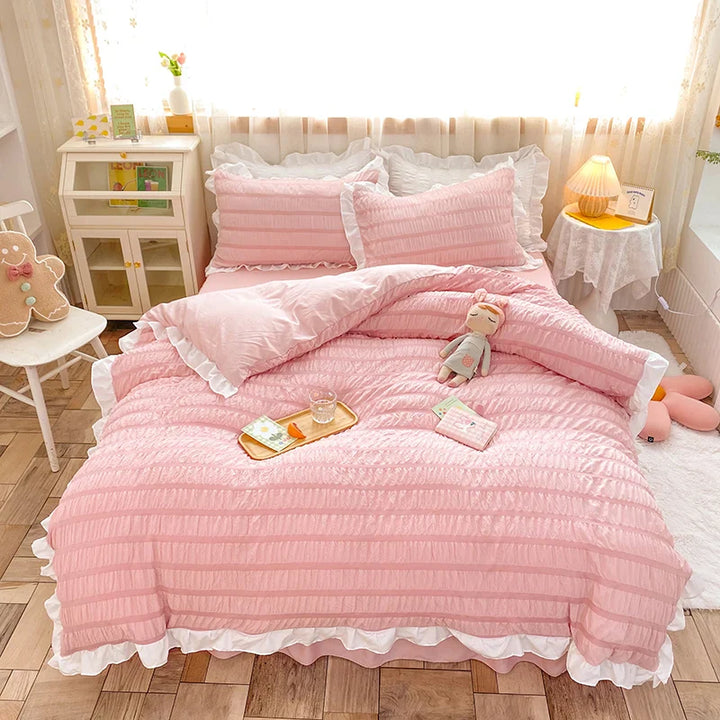 Rynx | Korean style princess summer quilt cooler chiffon seersucker air-conditioned quilt bed sheet summer blanket duvet