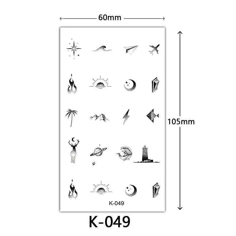 Rynx | New Temporary Tattoo Stickers Sexy Totem Butterfly Dreamcatcher Transfer Flash Tattoo Women Neck Hand Body Art Artificial Tattoos Men