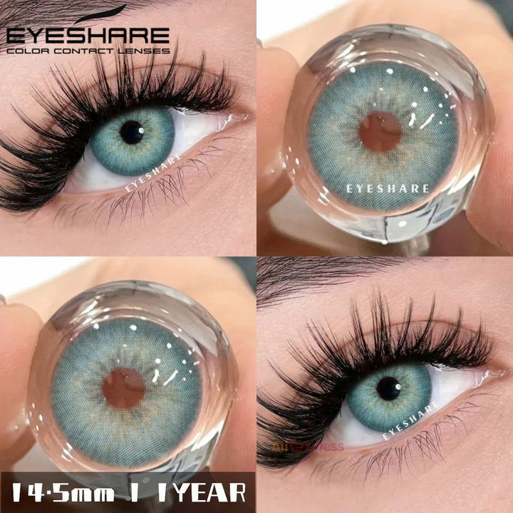 Rynx | Colorful Contact Lenses for Eyes Blue Contacts Gray Brown Lenses Green Eye Contact Lenses Beautiful Pupil Yearly 2 Pieces/Pair