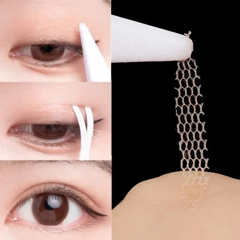 Rynx | Lace mesh invisible double eyelid tape stickers 360/600PCS self-adhesive eyelid tape stickers S/L makeup beige eyelid lift tools