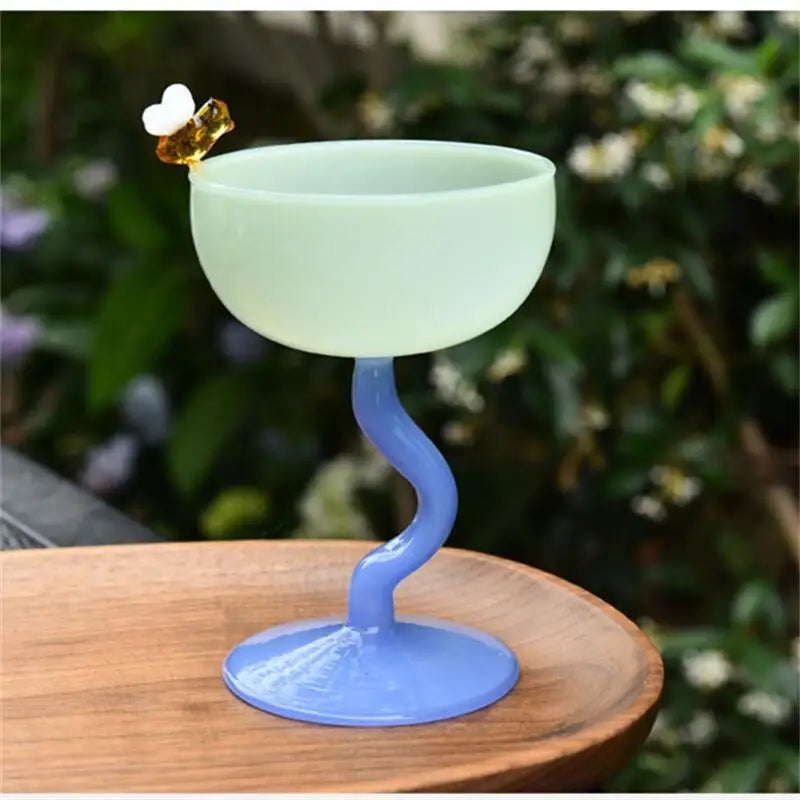 Rynx | irregular lead glass cup high borosilicate drink boiling water glass cocktail champagne cup ice cream milkshake cup