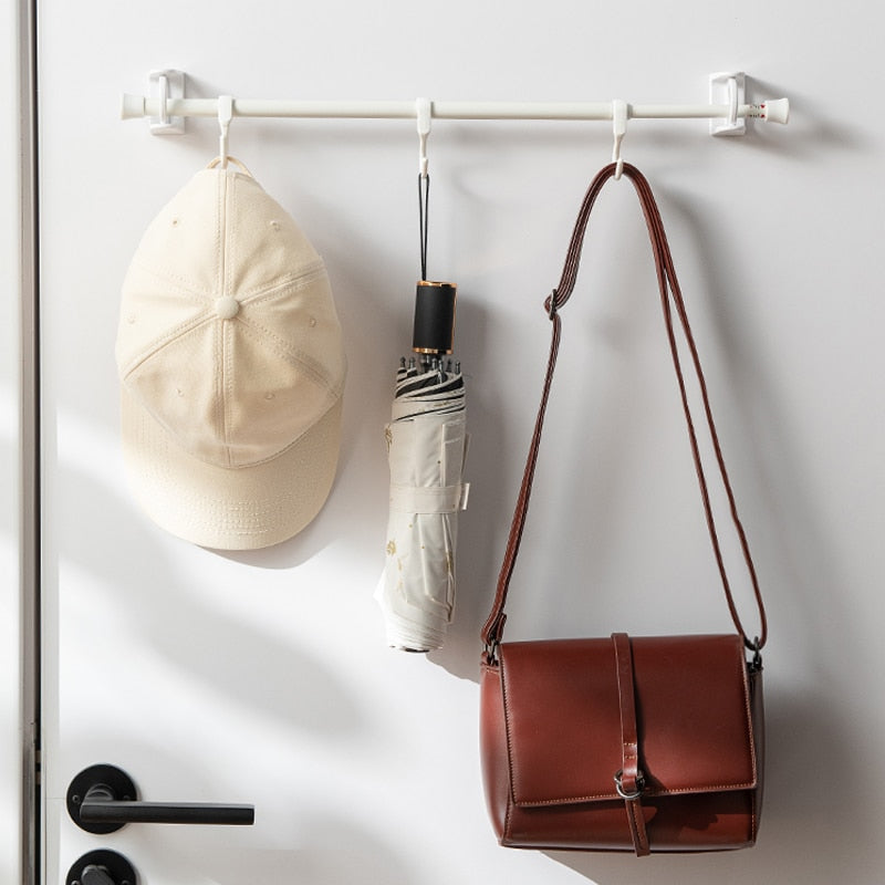 Lisslune | Punch-Free Handy Hook Adjustable Rod Holder