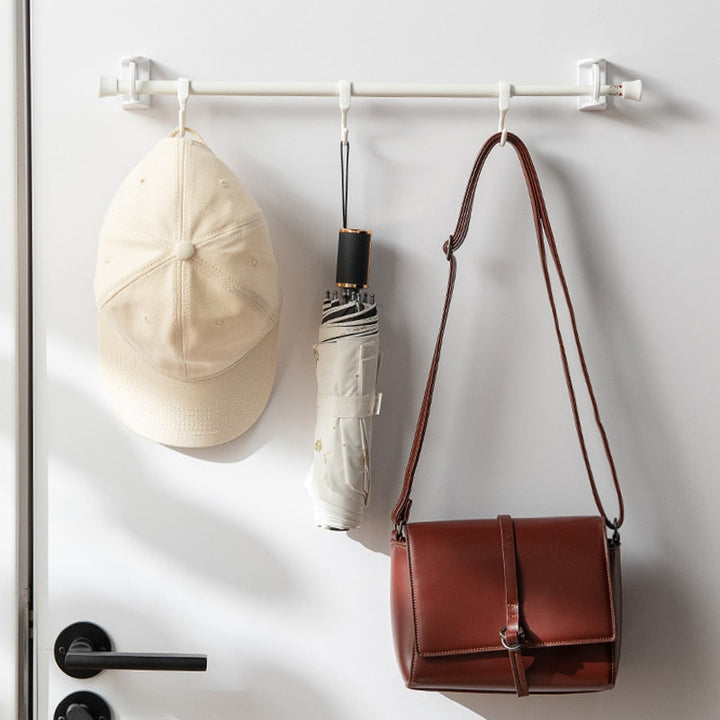 Lisslune | Punch-Free Handy Hook Adjustable Rod Holder