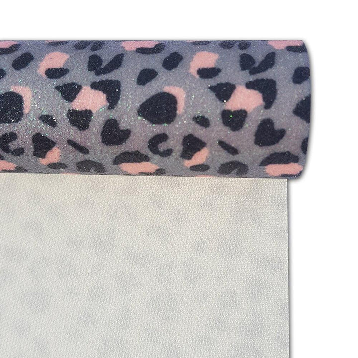 Lisslune | Glittering Leopard Print Synthetic Leather Craft Roll: Ignite Your Creative Spirit!